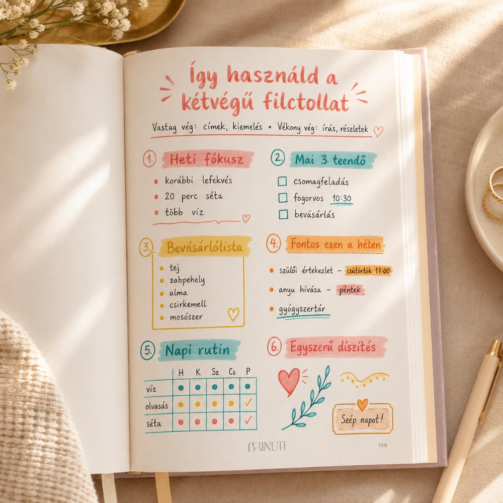 Vivid Intent - kétvégű filctoll szett - 4 színben, megerősítő idézetekkel